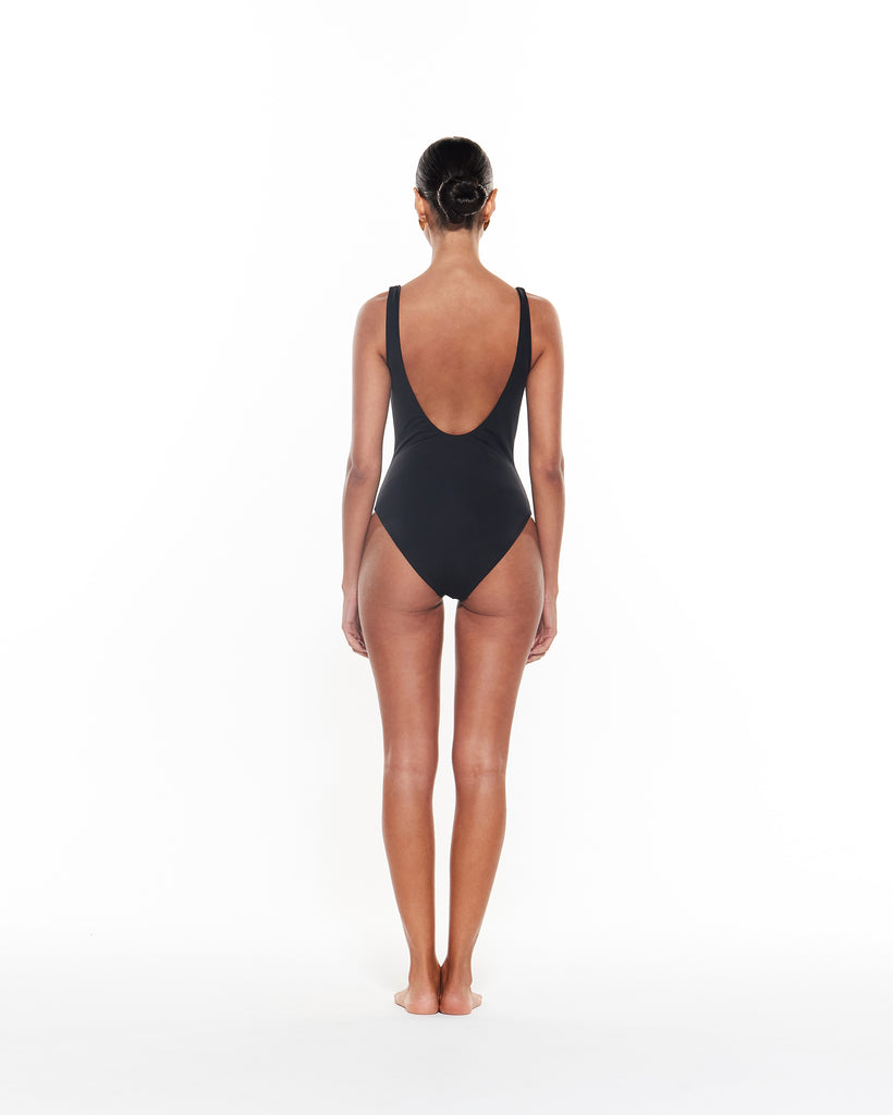 The Quinn Black Luxury Swimsuit One Piece Myra Swim Myraswim