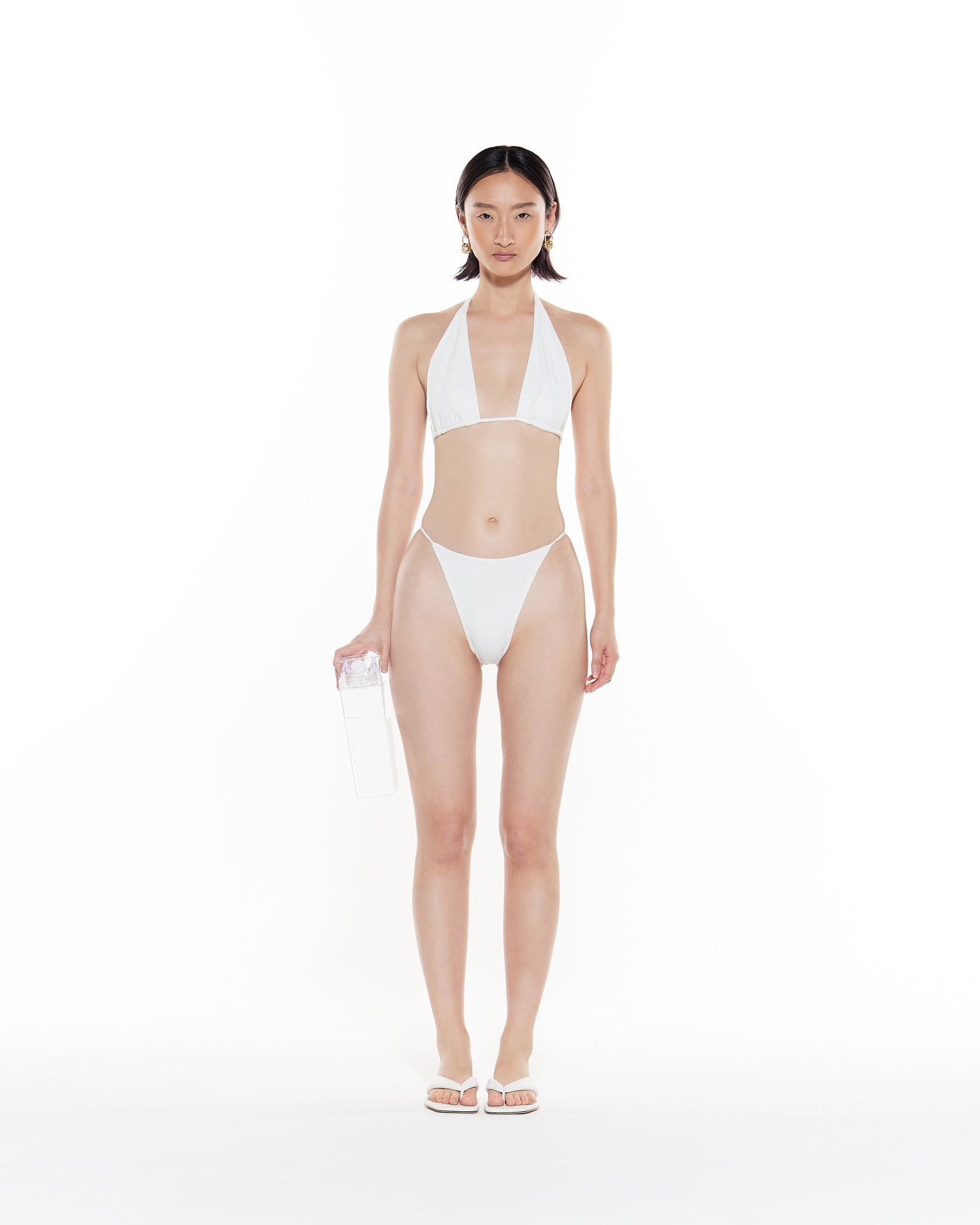 R❣️ Andmary Coco pleats swimwear White ANDMARY】Coco pleats swimwear