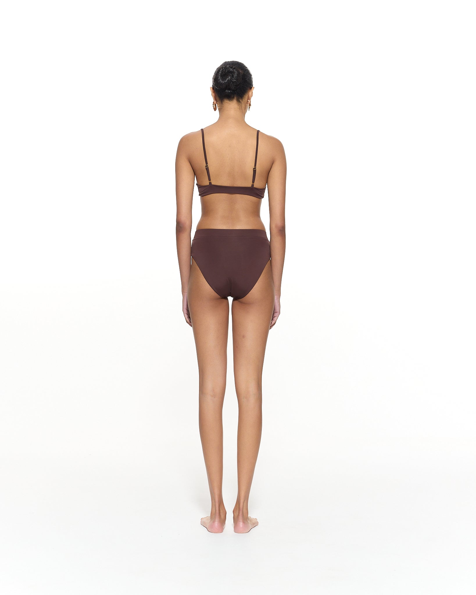 The Jardin // Chocolate | Brown Underwire Bra Bikini Top | Myra