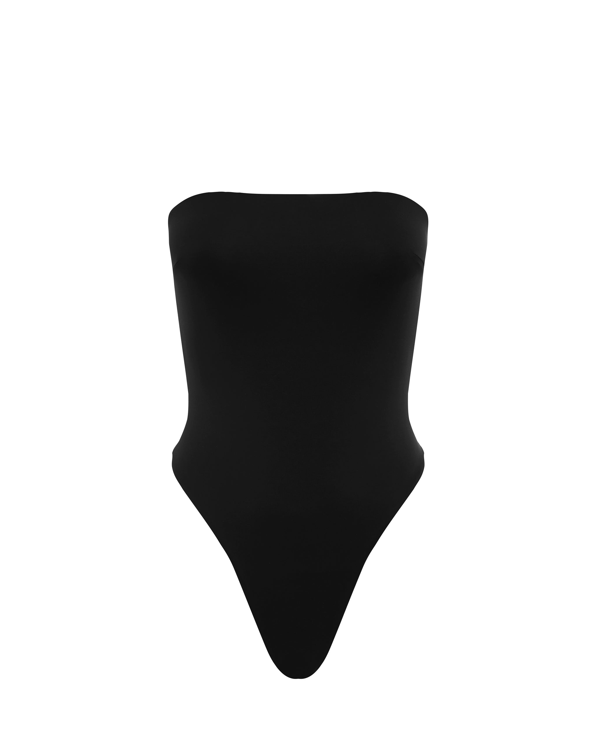 The Miry // Black Strapless One Piece Swimwear | Myra Swim – MYRASWIM