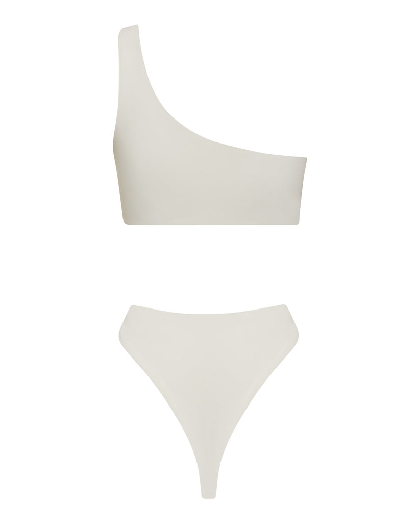 White Thong Swimsuit Minimal Coverage | Myra Swim