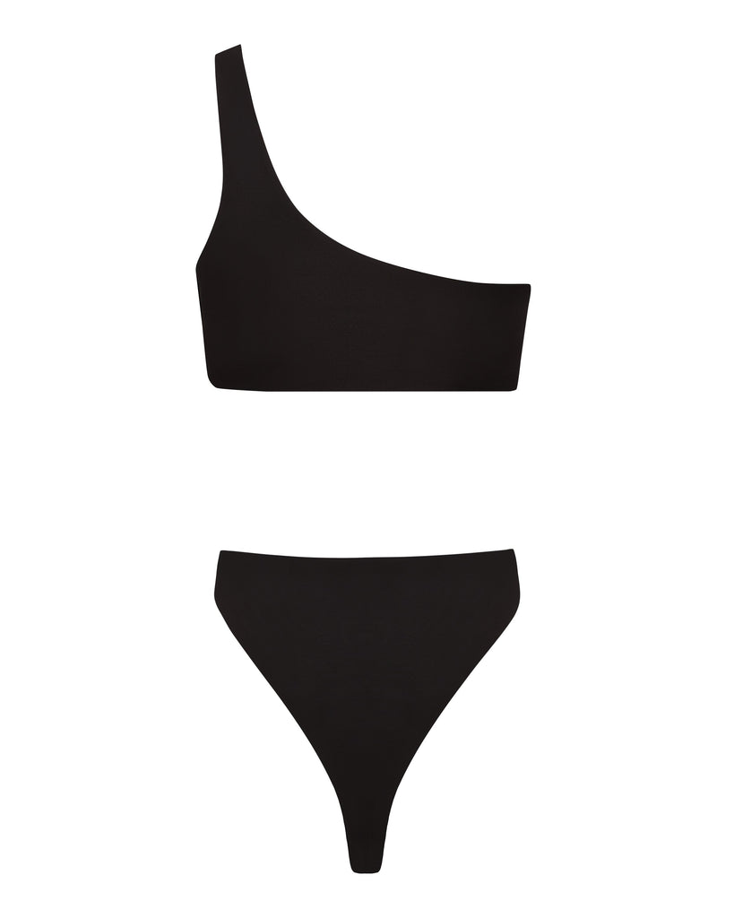 The Borne // Black | Thong Swimsuit Minimal Coverage | Myra Swim – MYRASWIM