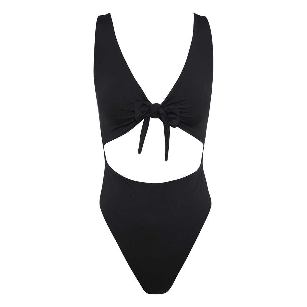 Kids Black Full Coverage Swimsuit | Myra Swim