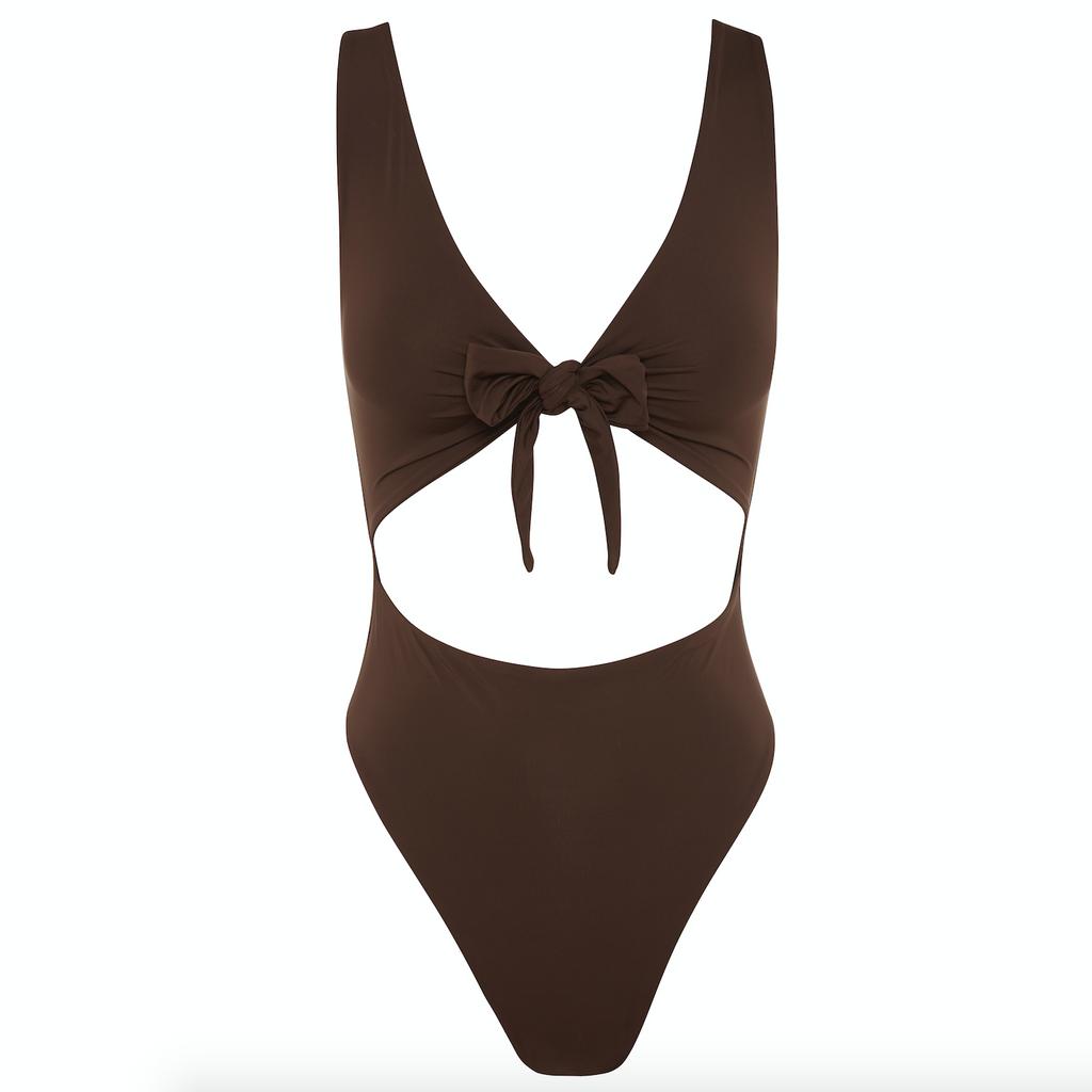Chocolate Brown Full Coverage Swimsuit One Piece | Myraswim