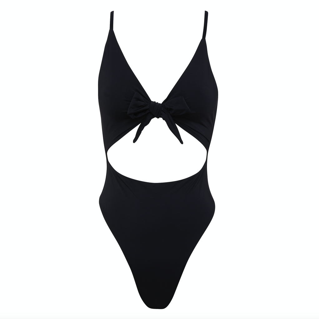 The Bracken // Black | Black Tie Up Swimwear | Myra Swim Swimsuit ...